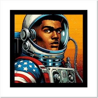 Comic Book Astronaut in Pop Art Style Posters and Art